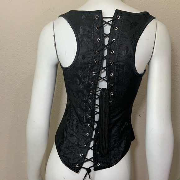 Black Underbust Steampunk Corset New - Picture 11 of 12